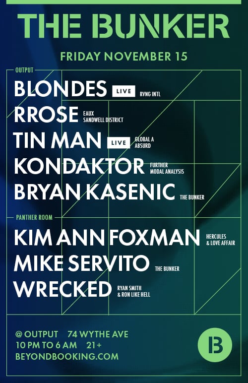 Blondes at The Bunker // November 15