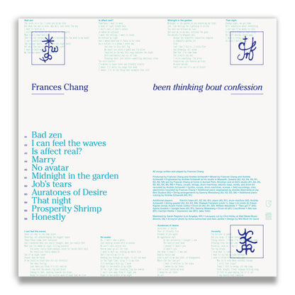 Frances Chang - been thinking bout confession