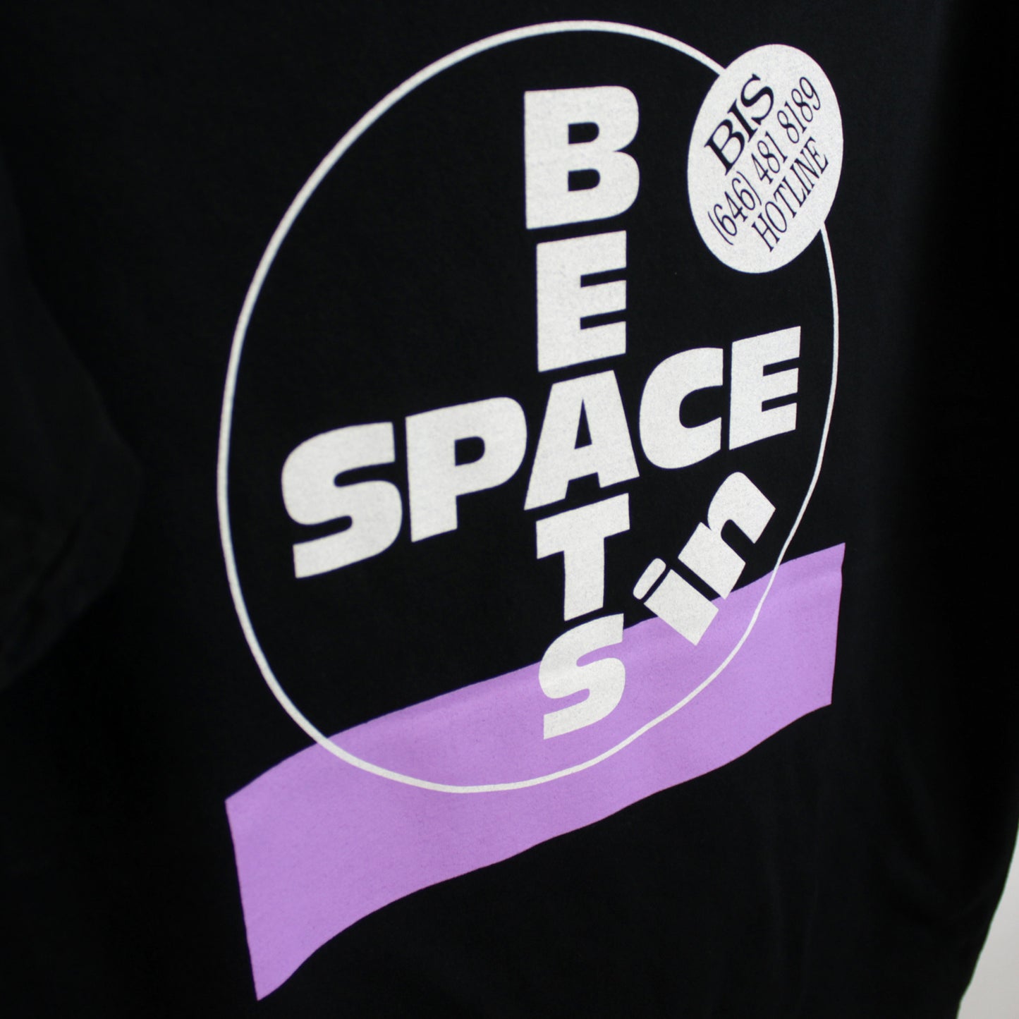 Beats In Space Hotline Tee (Black and Purple)