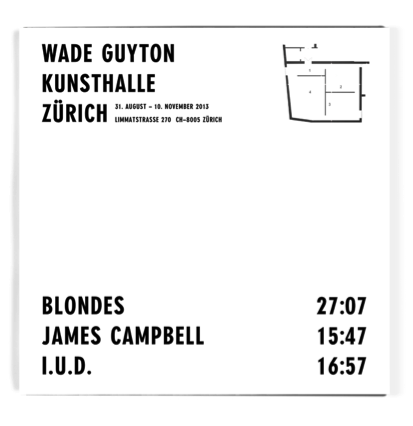 Blondes, James Campbell, I.U.D. – Wade Guyton Kunsthalle Zurich